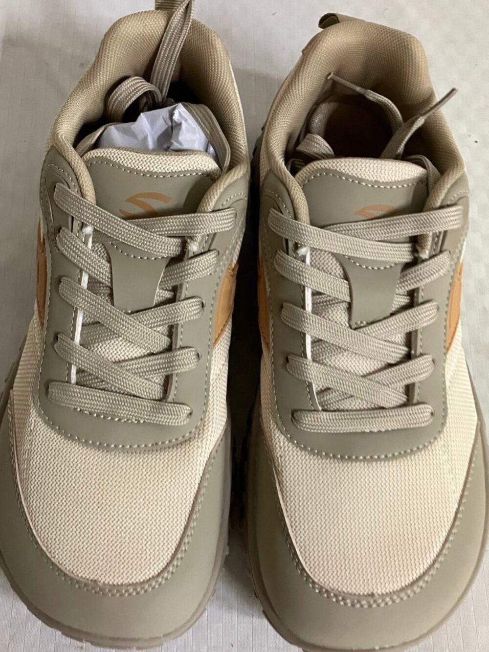 HOBIBEAR Wide Barefoot Running Sneakers Shoes Women's Size 42 Beige Lightweight